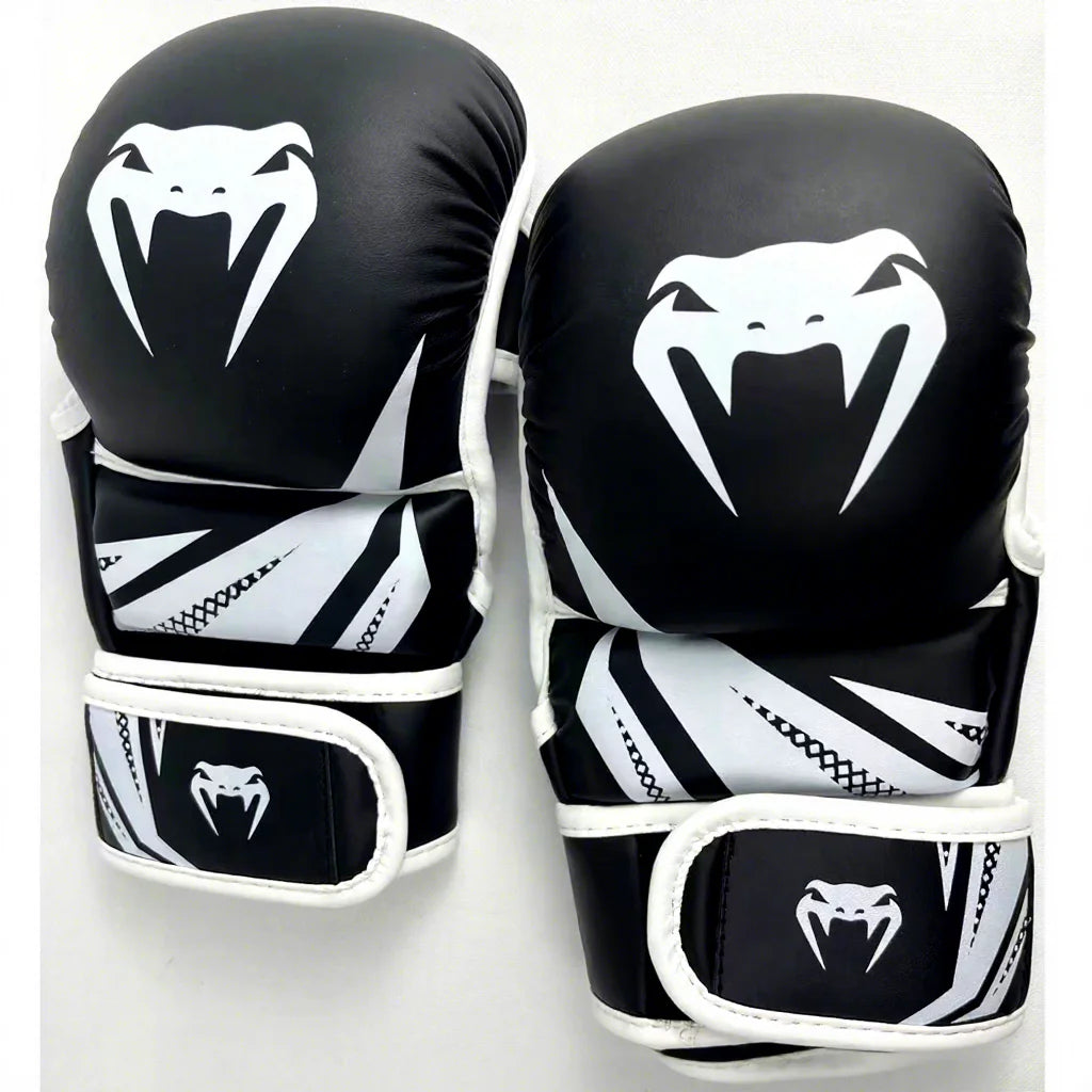 Guantes de Boxeo MMA de Medio Dedo, Engrosados, para Sanda, Combate Libre, Artes Marciales Mixtas, Entrenamiento