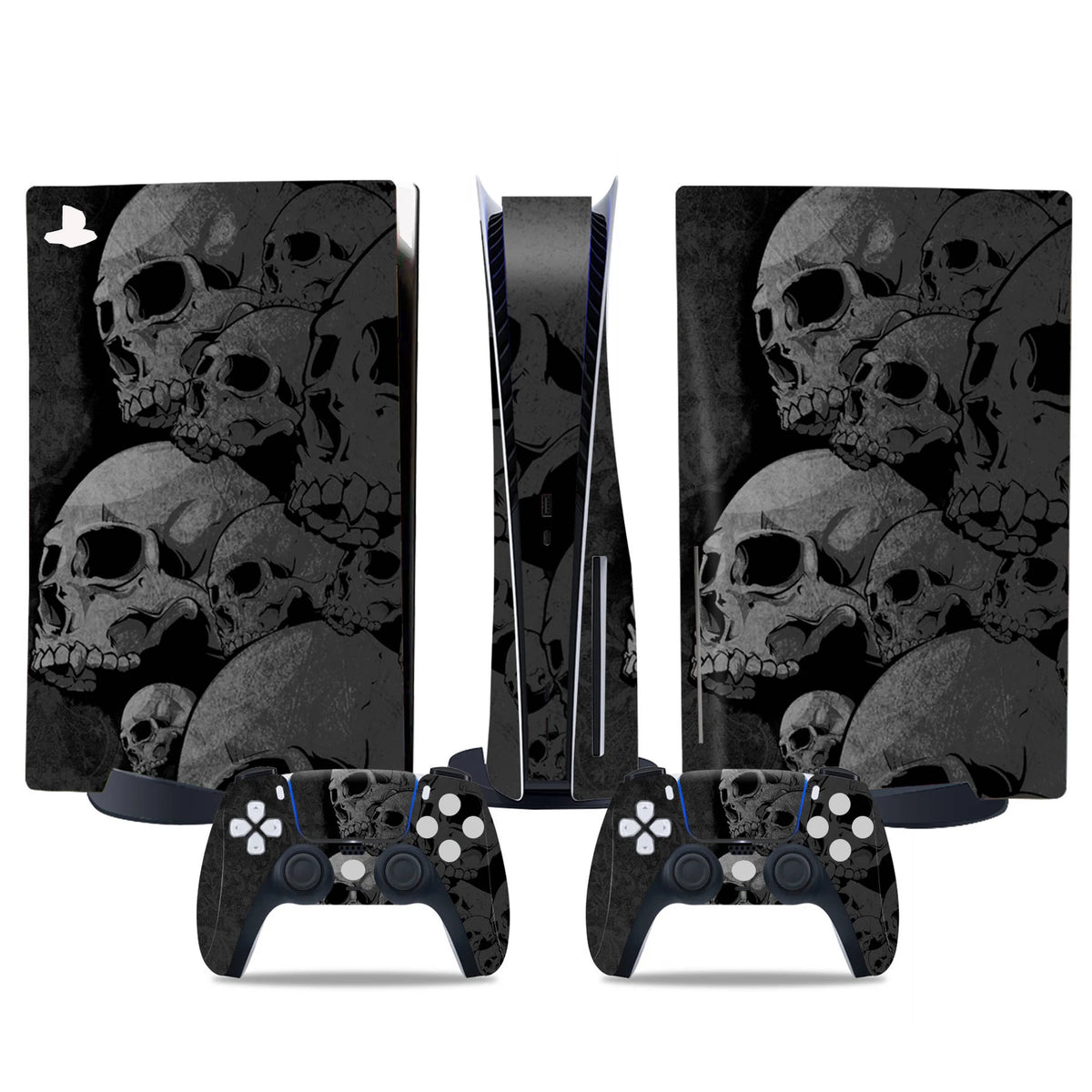 Pegatina para consola PS5 con disco y 2 mandos, vinilo adhesivo decorativo para la cubierta de la consola