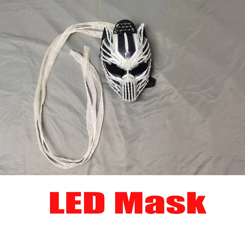 Traje de Robot LED de píxel a todo Color, Traje, luces LED, chaqueta luminosa, ropa, Casco de rendimiento