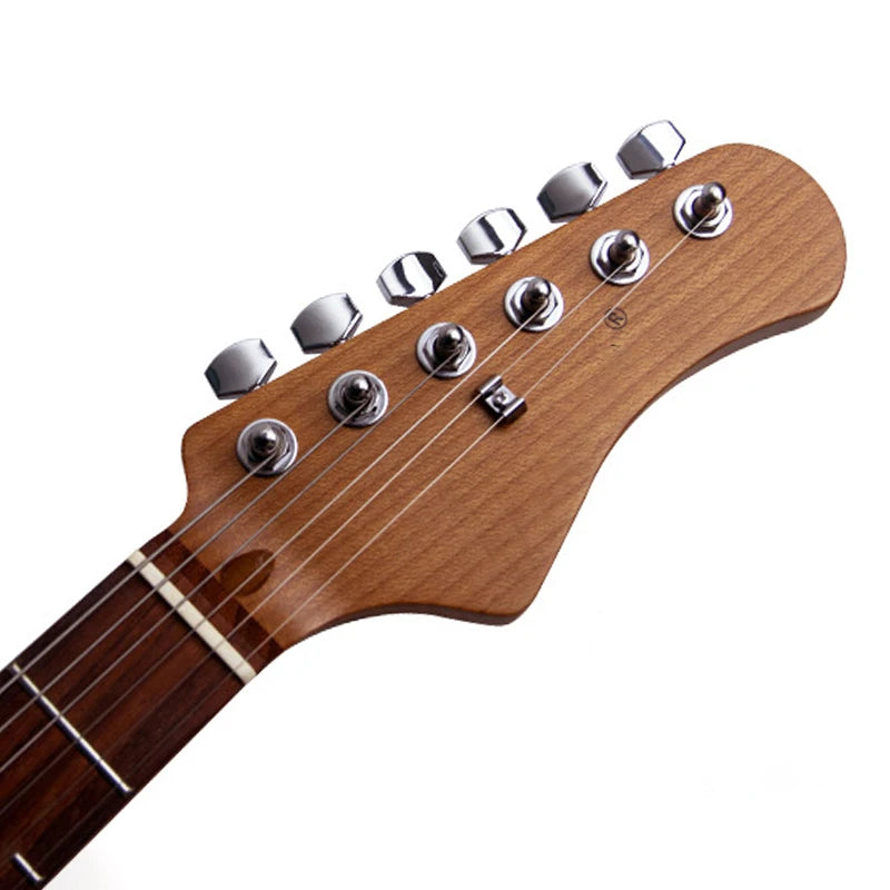 Guitarra Eléctrica para Niños de 36 Pulgadas, Guitarra Eléctrica de Práctica para Principiantes, Guitarra con Mástil de Madera Carbonizada, Instrumentos de Nivel Inicial