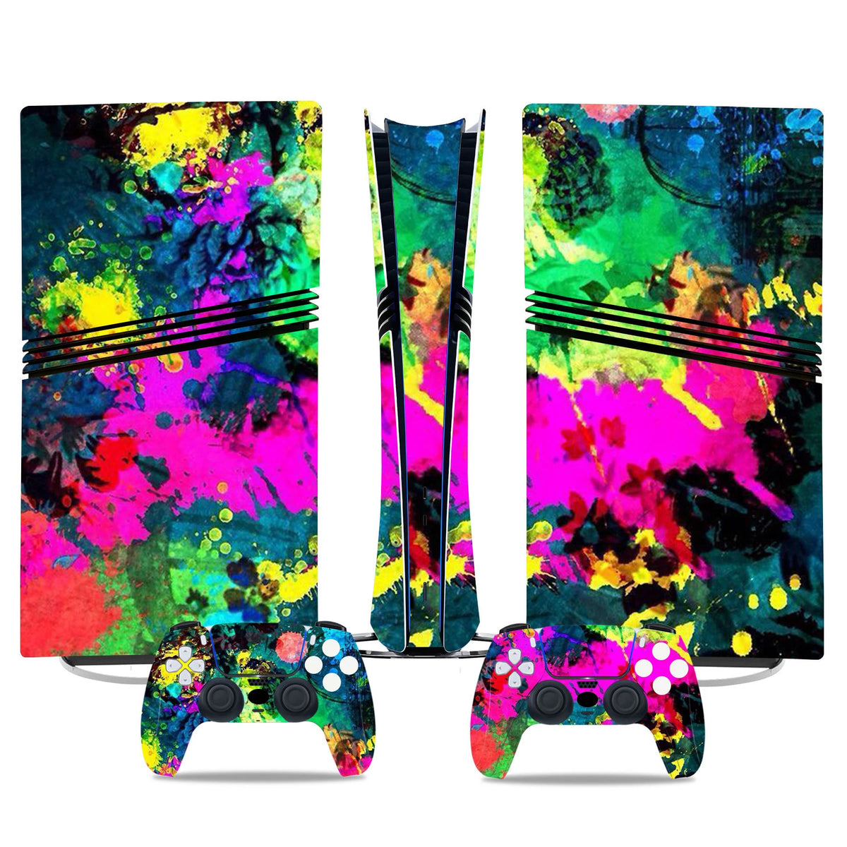 Adhesivo de vinilo decorativo para PS5 Pro Digital, funda de cobertura completa para consola de juegos y 2 controles