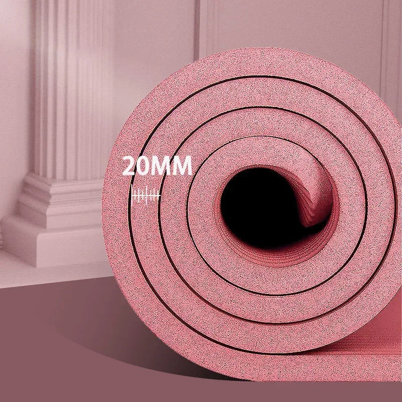 Estera de Yoga de 15mm de espesor, estera antideslizante para deportes ambientales, estera de Yoga de espuma cómoda NBR para ejercicio familiar, Yoga, Pilates