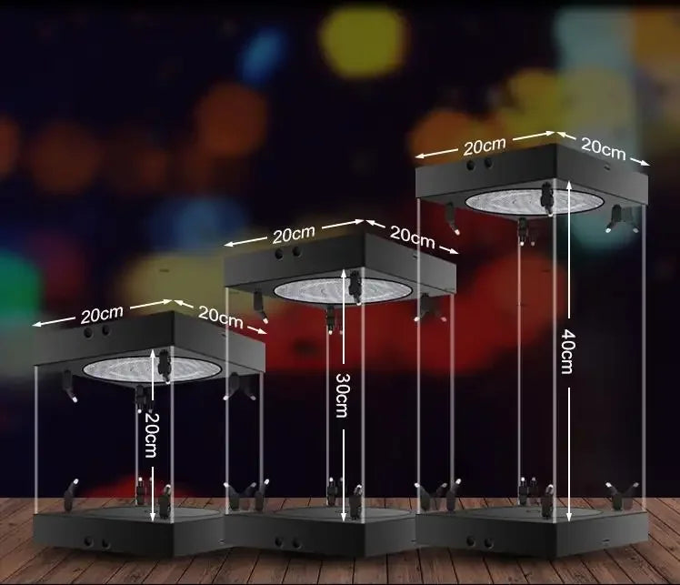 Vitrina de exhibición giratoria con iluminación LED para figuras de acción coleccionables de 12" (1/6) con fondo de espejo