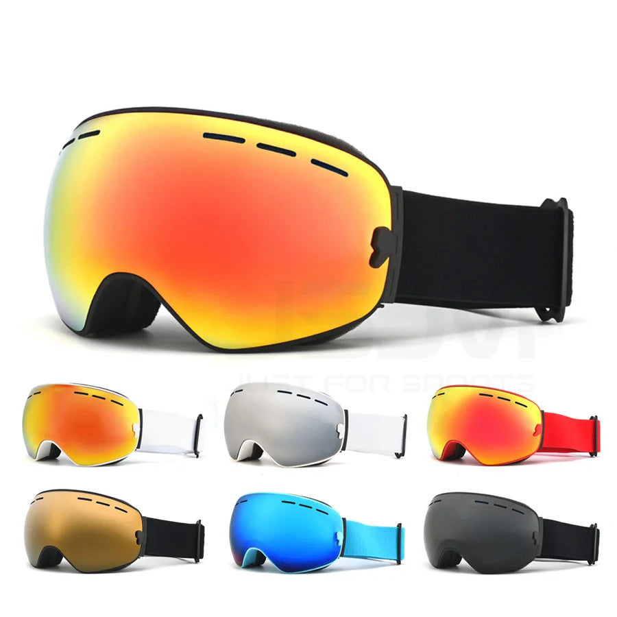 JSJM-Juego de gafas de esquí profesionales para hombre y mujer, lentes antiniebla UV400 para Snowboard, motos de nieve, Navidad, Año Nuevo, el mejor regalo