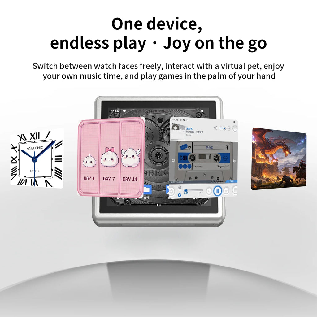 Consola de Juegos Retro Portátil Anbernic RG con Pantalla Giratoria de 3.5", Reproductor de Juegos Portátil Android T618