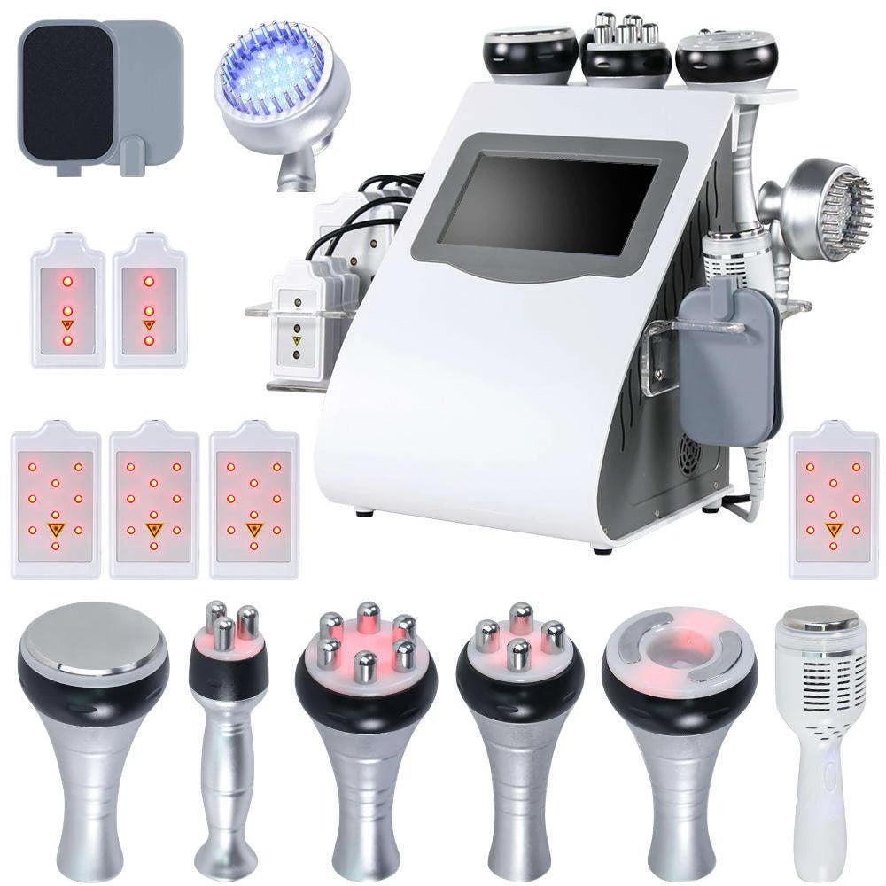9 en 1: Masajeador de radiofrecuencia con vacío de 80K, dispositivo para adelgazar el cuerpo, liposucción, cuidado de la piel, máquina de cavitación ultrasónica KIM8, dispositivo para el rejuvenecimiento facial, herramie