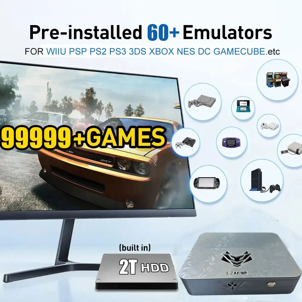 Sistema de Juegos Dual con Windows 11, 2/4 TB, NUEVO, Actualizado, I5-6600 AK1 Pro, con Más de 99999 JUEGOS para PS2, PS3, WII, SS, GAMECUBE, Sega Saturn