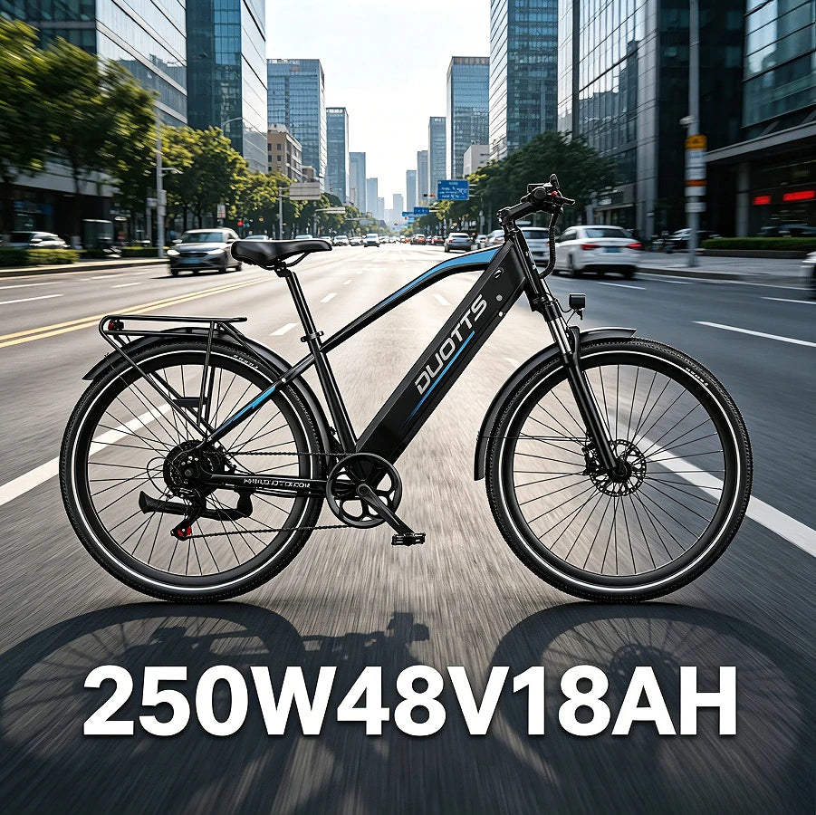 Duotts C29 Max 250W 48V 18Ah, neumático de 29x2.10 pulgadas, batería extraíble oculta, motor en el buje de la rueda trasera de 65 Nm, envío desde la UE
