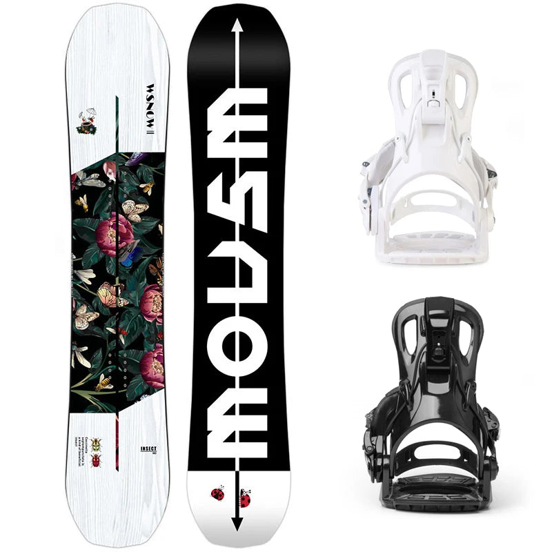 Conjunto de Tabla de Snowboard All-Round para Adultos, Estilo Camber Rocker, para Hombres y Mujeres, Estilo Invernal