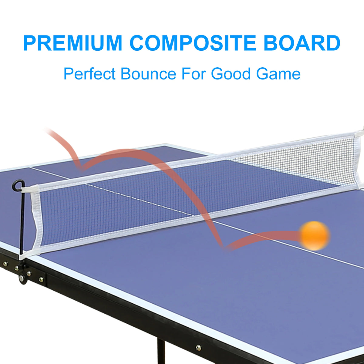 Mesa de ping pong, incluye red y juego de raquetas, apta para uso en interiores y exteriores. Incluye 2 raquetas y pelotas de ping pong