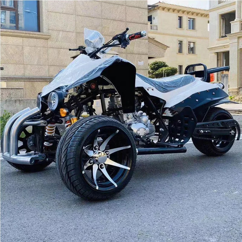 Potente triciclo invertido de 200 cc con arranque eléctrico para adultos, con tres ruedas.