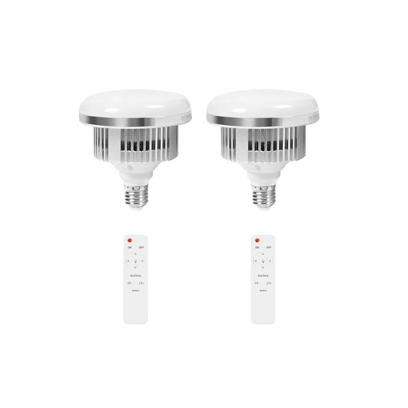 Bombillas de iluminación fotográfica LED de 65W, lámpara Base E27 con Control remoto, bombilla de luz diurna regulable para Softbox de estudio fotográfico