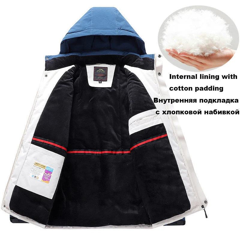 Ovearalls-chaqueta y pantalones de esquí para hombre, traje de esquí cálido a prueba de viento, pantalones de abrigo de nieve para Snowboard, deportes al aire libre, Camping, marca de invierno