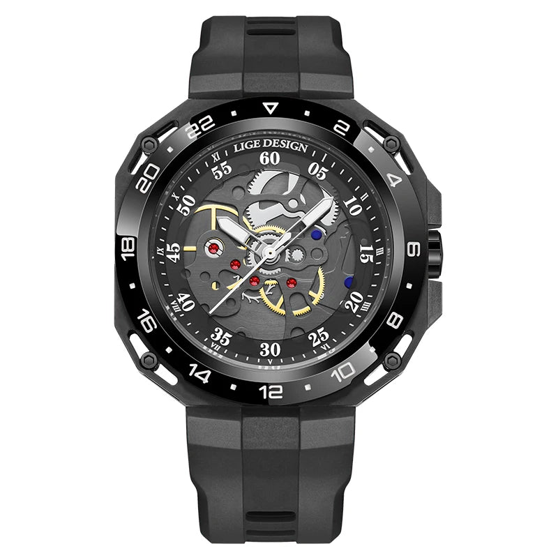 Reloj de pulsera LIGE para hombre, de cuarzo, deportivo, de lujo, marca original, impermeable y luminoso.