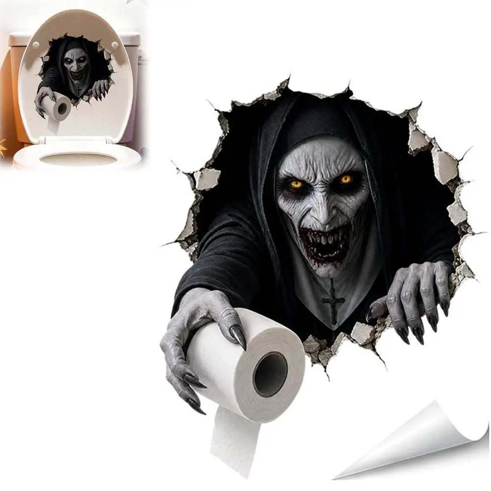 Pegatinas de pared de Halloween, decoración interior de fantasma aterrador para dormitorio, sala de estar, ambiente espeluznante, decoración espeluznante para fiesta en el bar