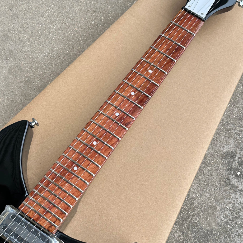 Guitarra eléctrica Johnlennon modelo 325, color negro, 3 mini pastillas, guitarra de alta calidad, en stock, envío rápido