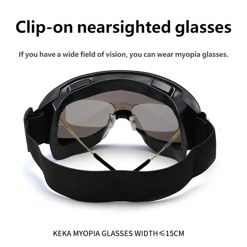 Gafas de Sol para Esquí de Invierno, Gafas de Nieve para Adultos, Gafas de Montaña con Amplio Campo de Visión, Antideslumbrantes, Gafas de Sol para Escalada, Gafas de Sol para Ciclismo de Invierno 2028