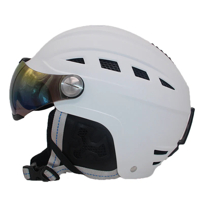 Goexplore casco de Snowboard con visera para adultos, casco de seguridad ultraligero para esquí al aire libre, monopatín para nieve, unisex