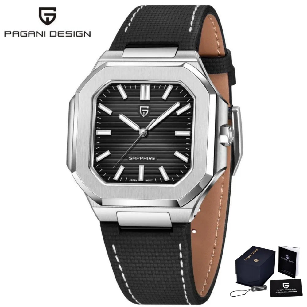 2026 Nuevo Reloj de Cuarzo para Hombre PAGANI DESIGN de Primera Marca, Reloj de Negocios de Lujo con Cristal de Zafiro con Revestimiento AR, Reloj Luminoso con Movimiento Japonés VH31
