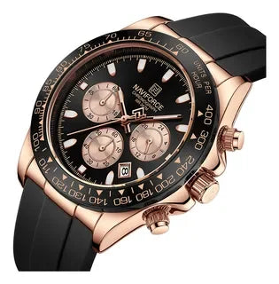 Reloj de cuarzo deportivo impermeable para hombre NAVIFORCE, cronógrafo, correa de silicona, reloj de pulsera luminoso, Relogio Masculino