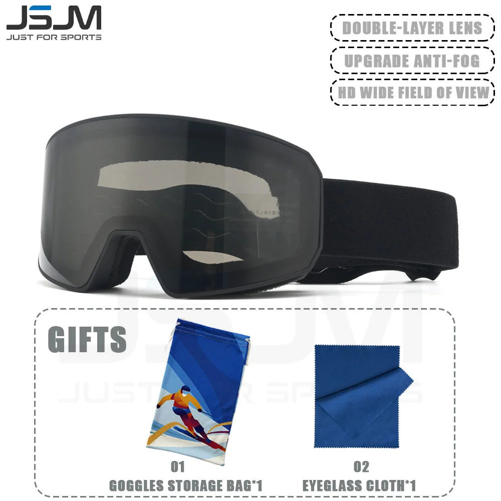 JSJM NUEVAS Gafas de Esquí Antivaho de Doble Capa para Adultos, Gafas para Moto de Nieve, Deportes al Aire Libre, Nieve, Snowboard, Máscara de Esquí, UV400, REGALOS