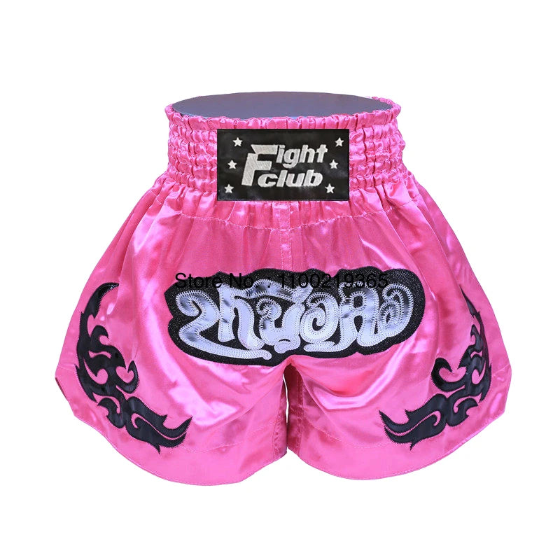 Pantalones cortos Muay Thai 2025, nuevos pantalones cortos de Kick Boxing para hombres, mujeres y niños, artes marciales Retro Thaiboxing Kickboxing Cage, pantalones de entrenamiento de lucha