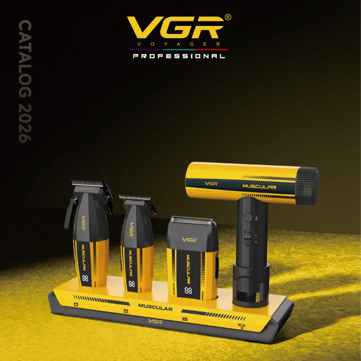 VGR V-285 S4 Cortapelos Inalámbrico Máquina de corte profesional Recortador de barba Afeitadora eléctrica Secador de pelo sin aspas Portátil Recortador para hombres