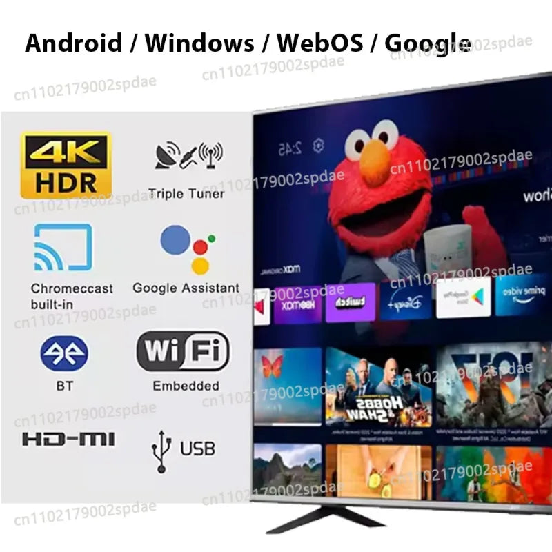 Televisor inteligente OLED 4K UHD de 65 pulgadas, Android 9.0, equipo audiovisual de alta definición para el hogar