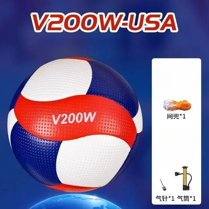 Balón de Voleibol Profesional de Alta Calidad V200W-USA 2026, Tamaño 5, para Entrenamiento y Juego en Interiores y Exteriores, Playa, NO.5