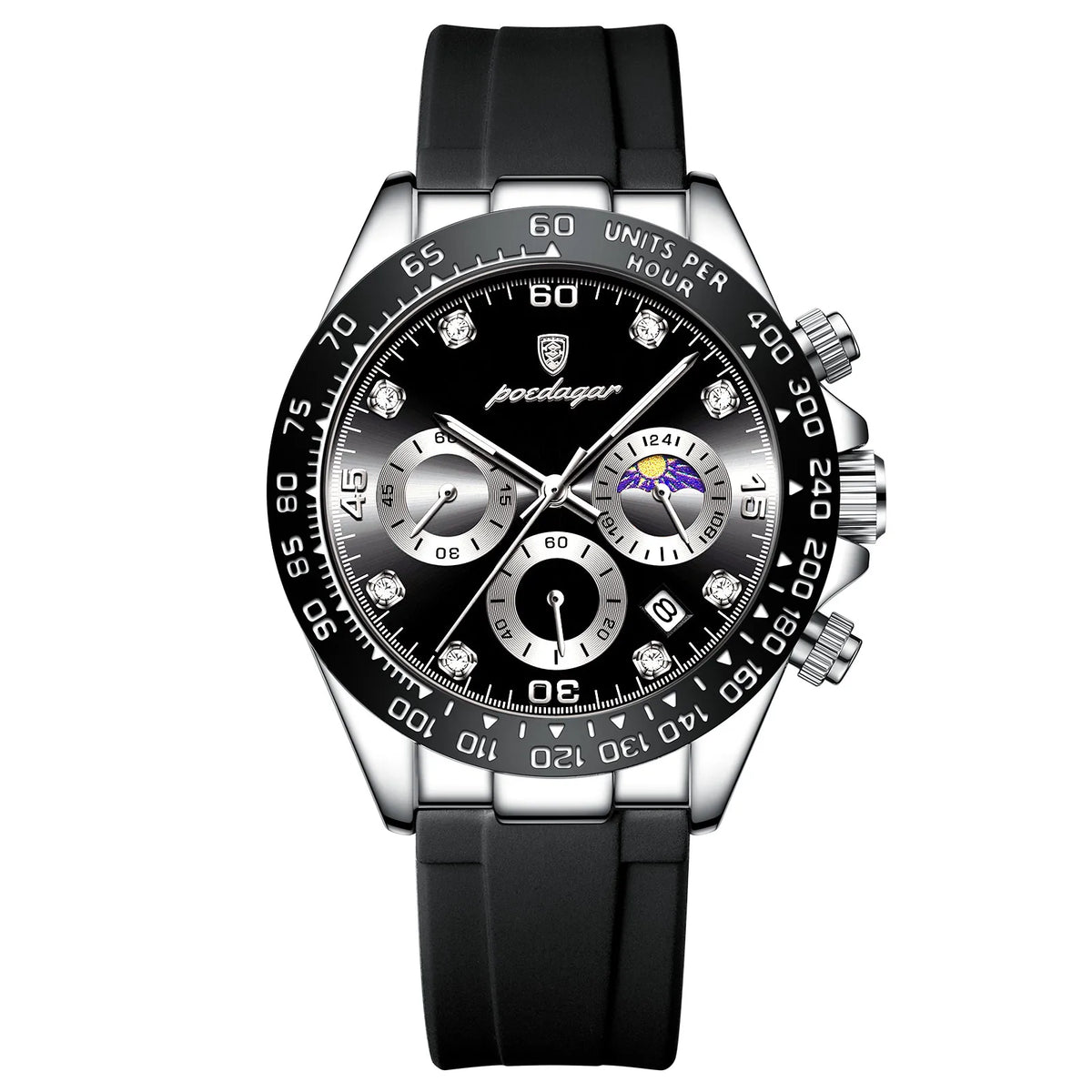 Reloj de pulsera para hombre POEDAGAR de lujo a la moda, cronógrafo, con fecha, cuarzo de alta calidad, resistente al agua, luminoso, estilo militar.