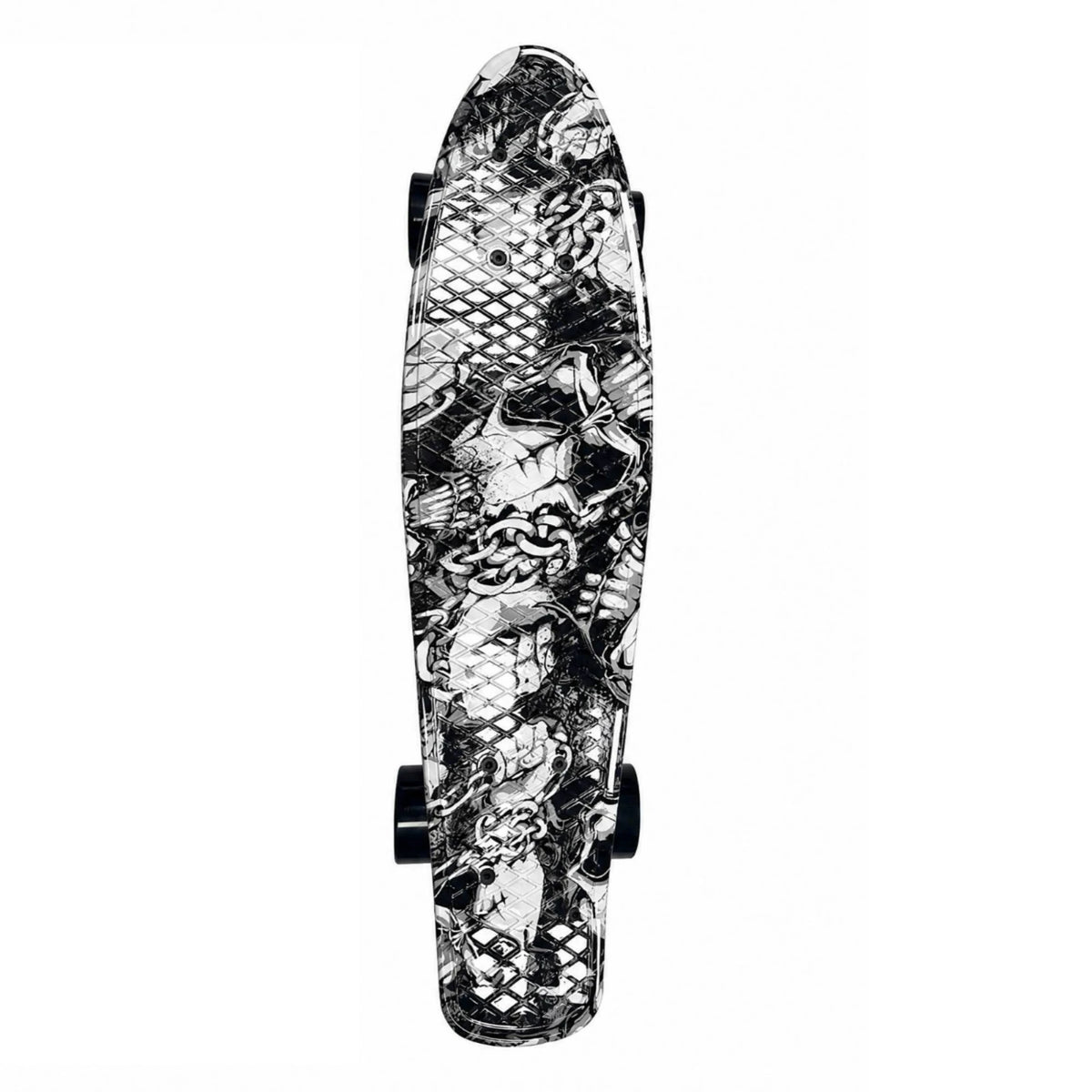 Mini patineta de 22 pulgadas, ligera, con forma acuática, plataforma de plástico PP, ideal para principiantes.