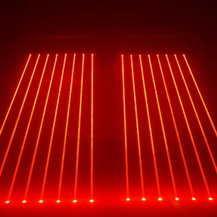 2 unidades de luz láser de cabezal móvil de 8 ojos, 500 MW, haz de luz de escenario con cabezal móvil, DMX para bar, KTV y discoteca