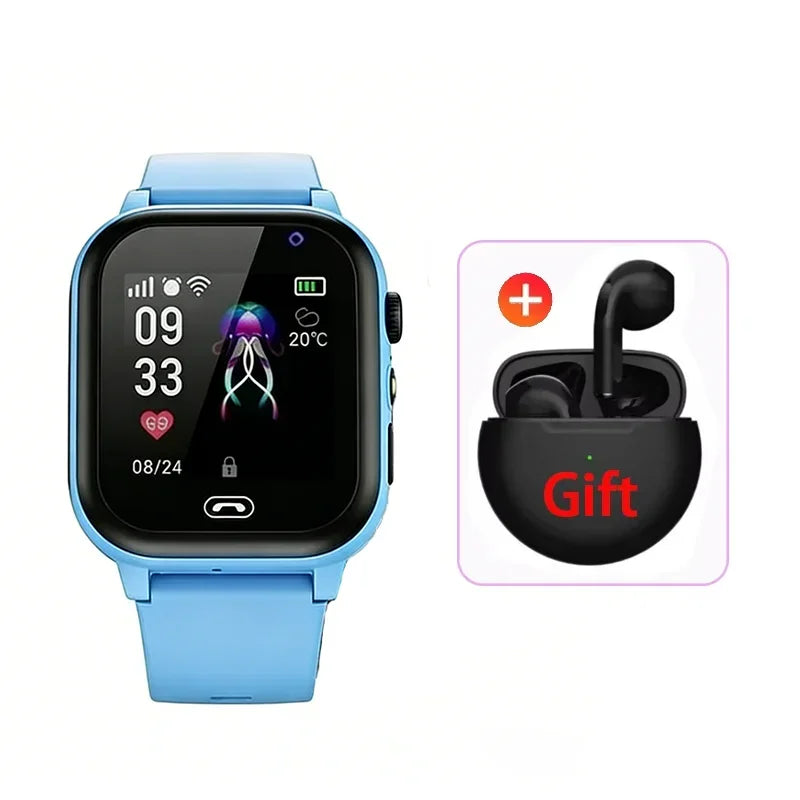 Reloj inteligente Lenovo 2026 5G para niños con llamadas, rastreador de ubicación SOS, tarjeta SIM, GPS, cámara, resistente al agua, regalo para iOS y Android
