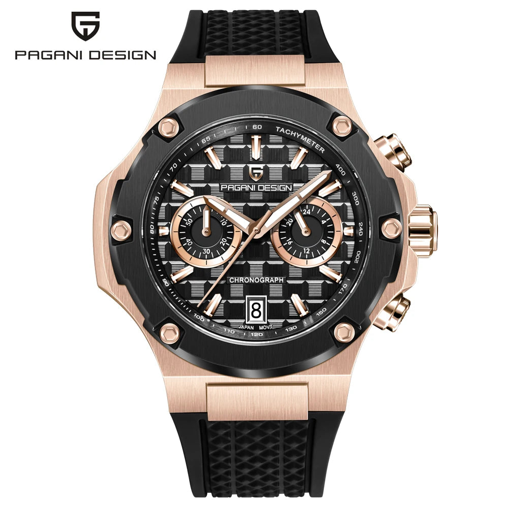 2026 New PAGANI DESIGN Men's Watches Luxury Quartz Chronograph Watch For Men AR Sapphire Waterproof Luminous VK64 Man Gift Clock