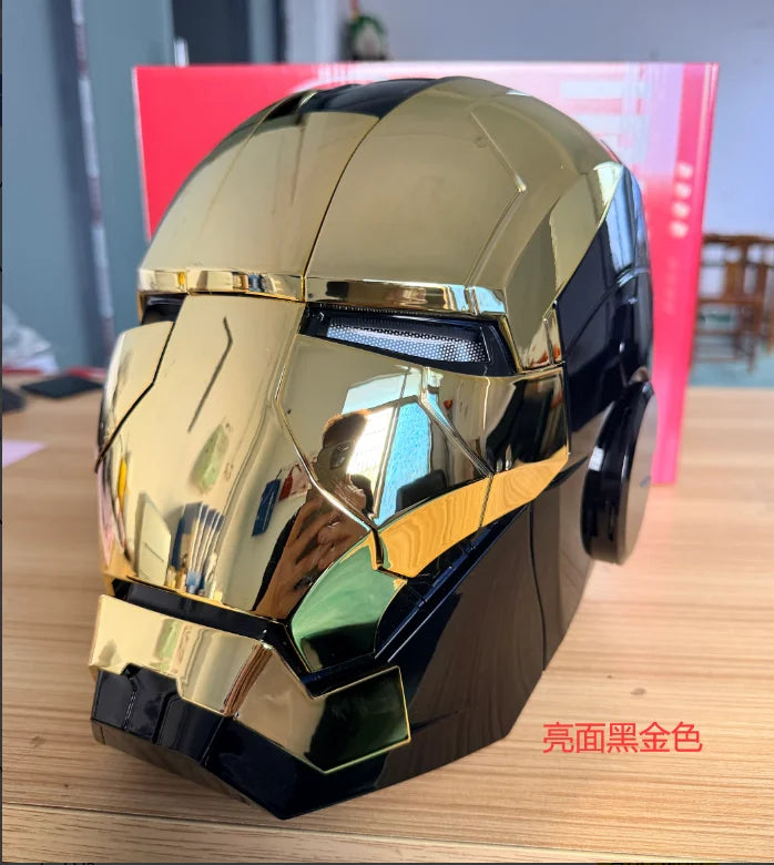 Casco de Iron Man Mark 17 con Control Remoto en Chino-Inglés, Máscara Mecánica con Activación por Voz de Jarvis para Coleccionistas