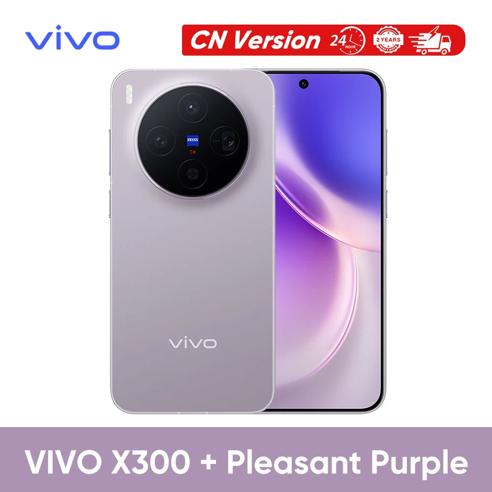 Smartphone VIVO X300 5G versión CN, batería de 6040 mAh, carga SuperVOOC de 90 W, pantalla AMOLED de 6,31" a 120 Hz, triple cámara Zeiss de 200 MP, procesador Dimensity 9500
