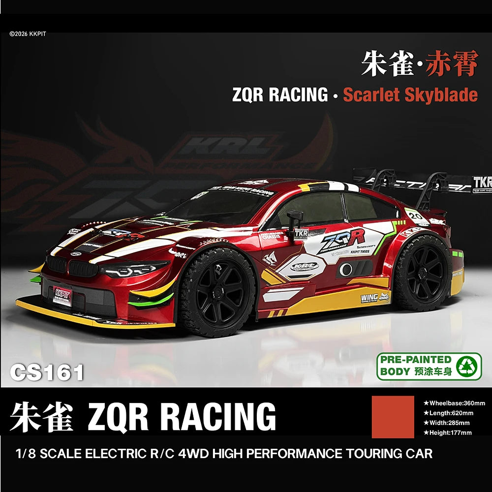 KKPIT KRL-RS ZQR Chasis Vacío 1/8 RC Coche Eléctrico a Control Remoto para Carreras en Carretera, Juguete para Adultos y Niños