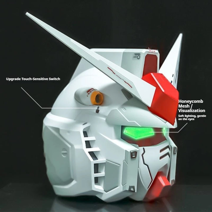 Vol.1 Casco RX-78-02 Cyberpunk 1:1, Máscara de Robot Mecánico con Luz y Control Táctil, Disfraz de Cosplay, Juguete de Halloween para Niños, Regalo