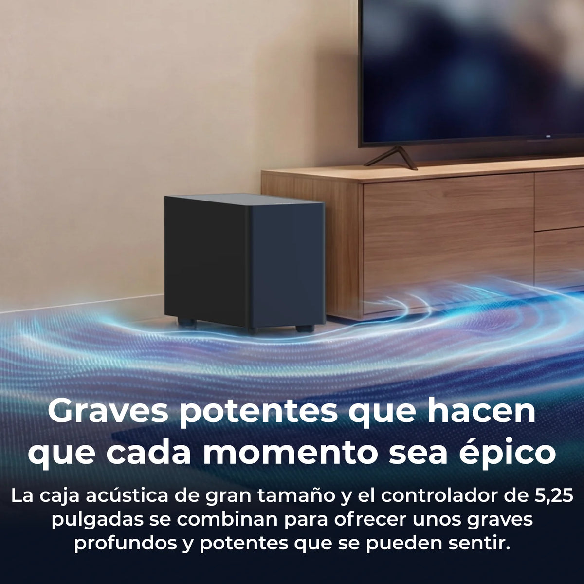 Barra de Sonido ULTIMEA 2.1ch para Smart TV, Subwoofer Inalámbrico de 5.25'', BassMX y VoiceMX, Control por Aplicación, Potencia Máxima de 240W, Modelo 2026