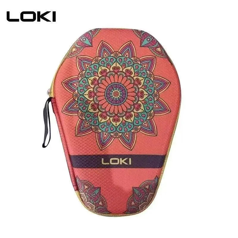 Estuche rígido para raqueta de ping-pong con diseño de dragón, bolsa de transporte portátil y protectora para raqueta de tenis de mesa.