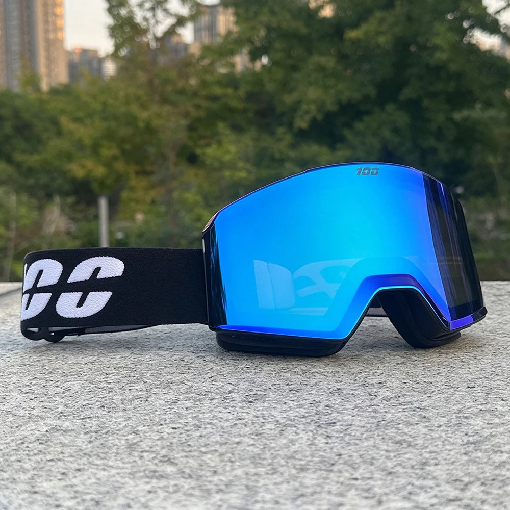 Gafas de esquí profesionales para invierno, con sistema de cambio rápido mediante imán, doble capa, tratamiento antiniebla, para snowboard, para hombres y mujeres.