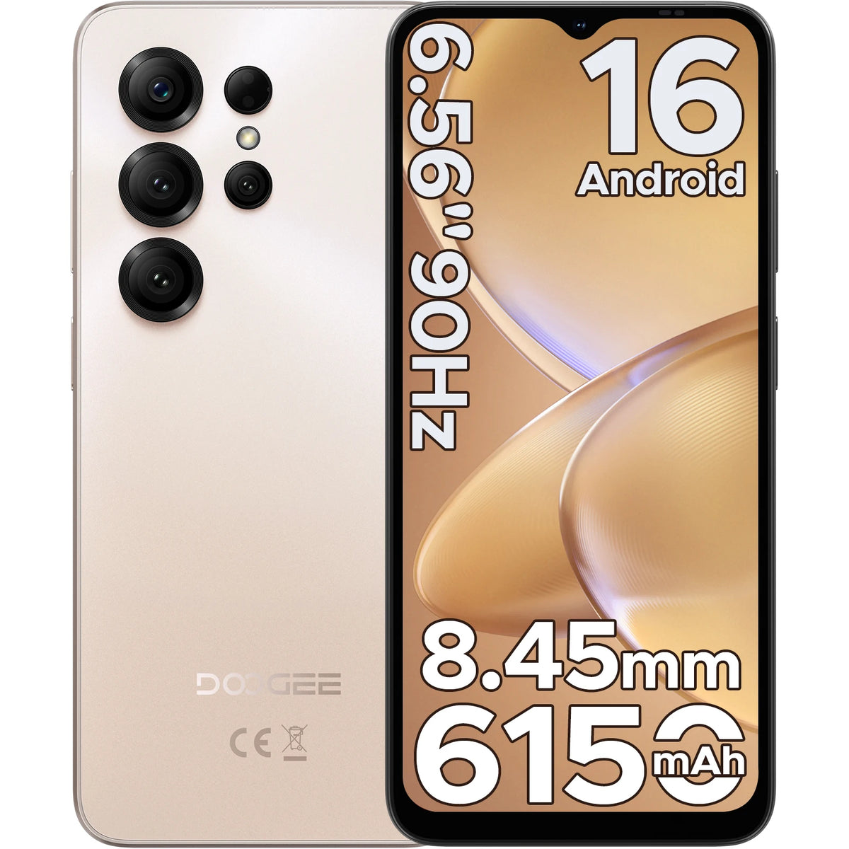 Versión Global DOOGEE Note56 X Smartphone Android 16 24GB RAM(3GB+21GB) 64GB ROM Pantalla de 6.56'' Batería de 6150mAh Teléfono Móvil