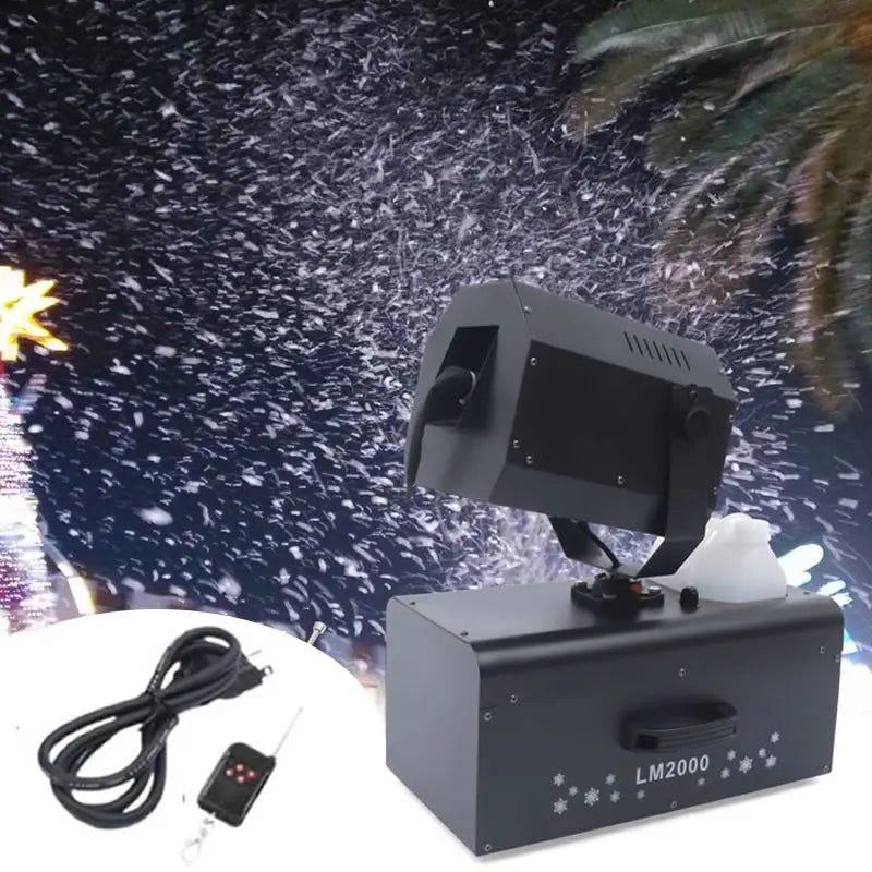 Luz láser de boda de 10W, escáner de animación 3D RGB, máquina de copos de nieve de 2000W, máquina para hacer nieve Artificial para DJ, Fiesta Disco