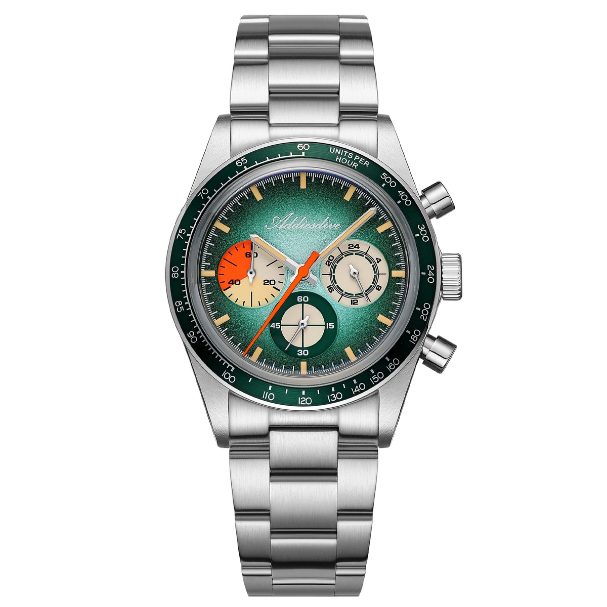 ADDIESDIVE 2026 Nuevo Reloj de Cuarzo Cronógrafo de Lujo para Hombre, Esfera Luminosa C3, Reloj de Pulsera de Negocios de Acero Inoxidable Impermeable 100M