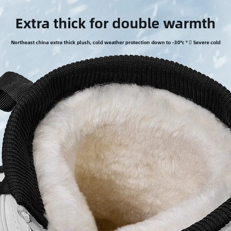 Calzado Deportivo de Invierno para Hombre y Mujer, Botas de Nieve con Aislamiento de Felpa, Botas de Esquí Antideslizantes e Impermeables, Zapatos de Senderismo para Mujer