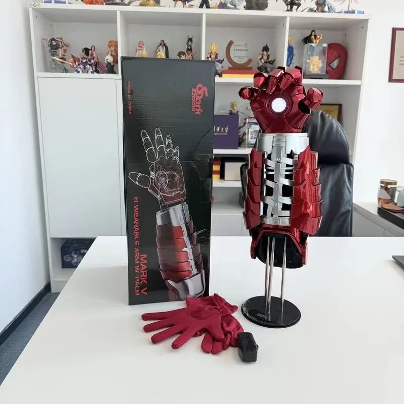 En Stock Spark Studio 1/1 escala persona Real usable Iron Man Mk5 Mecha brazo Control de voz táctil Control remoto juguete regalo de cumpleaños