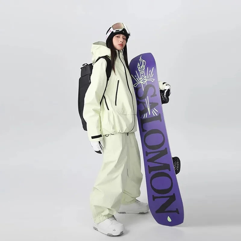 2025 monos sueltos para hombre, novedad de invierno, ropa deportiva para exteriores, conjunto de Snowboard transpirable térmico a prueba de viento, traje de esquí cálido para mujer para adultos
