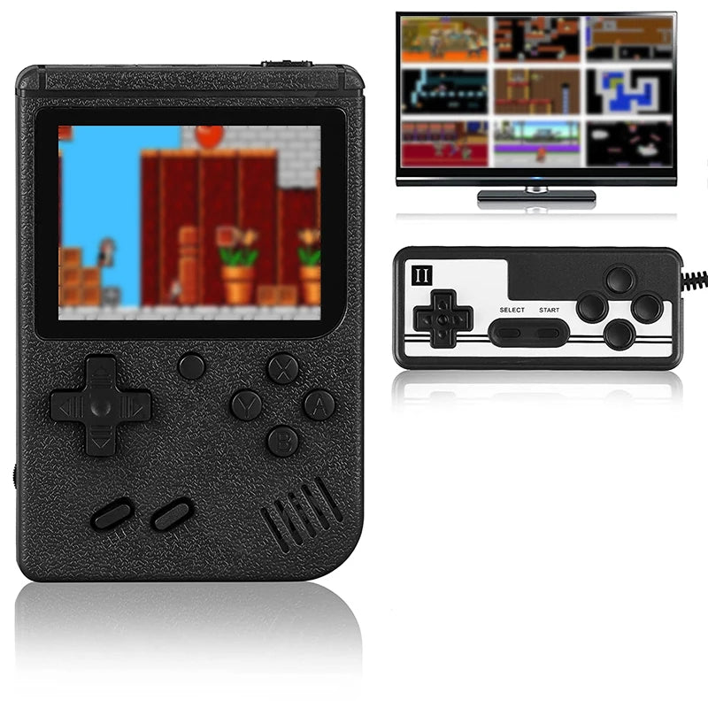 Mini consola de videojuegos retro portátil con 400 juegos integrados, pantalla LCD de 3.0 pulgadas, regalo para niños, consola de juegos portátil de 8 bits con salida AV