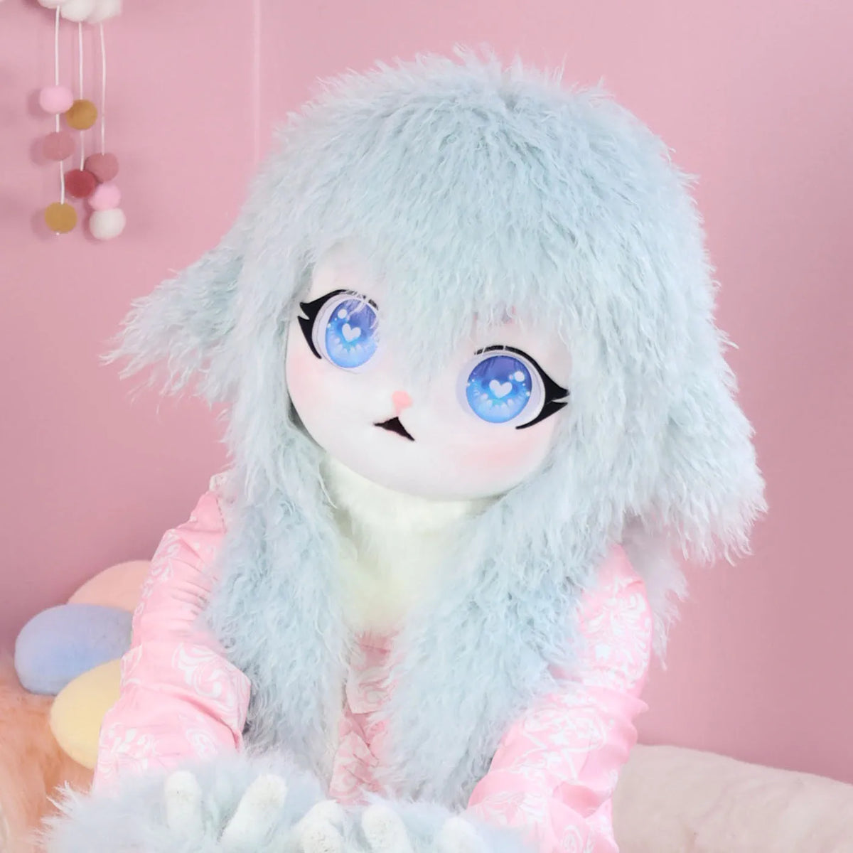 Cubrecabezas de Fursuit de Peluche con Cabeza de Oveja Kig, Estilo Anime, Máscara de Cosplay para Comic Con, Halloween, Fiestas y Actuaciones