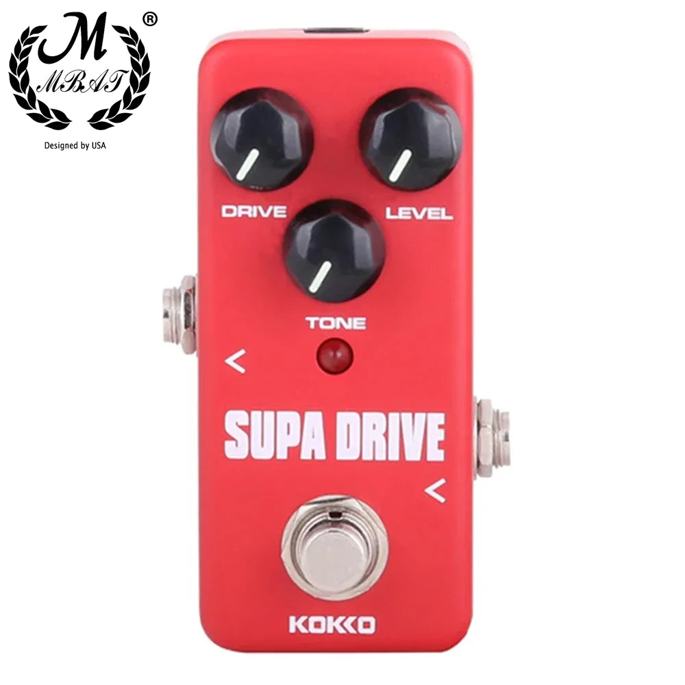 Pedal de guitarra eléctrica con efecto de overdrive FOD5 SUPA DRIVE, pedal de efectos portátil y de tamaño reducido para guitarra, instrumentos musicales, accesorios y piezas para guitarras.